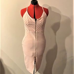 Front Zip  Bodycon Midi